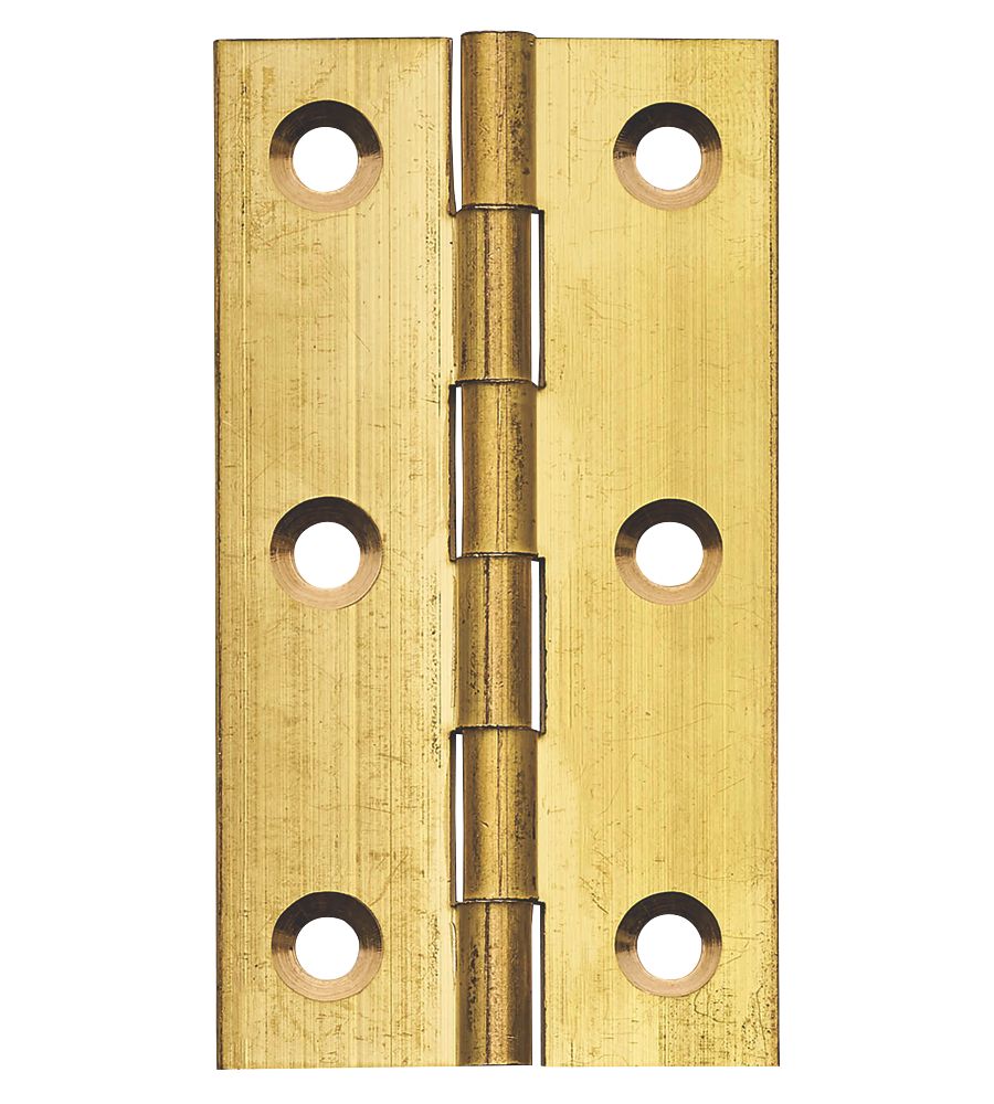  Lot de 2 charnières d'extrémité pleines de couleur naturelle 76 x 41mm 