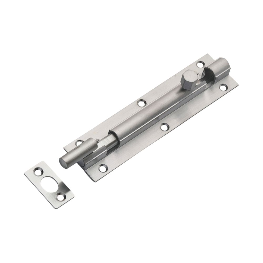  Targette cylindrique à col en chrome satiné 152mm 