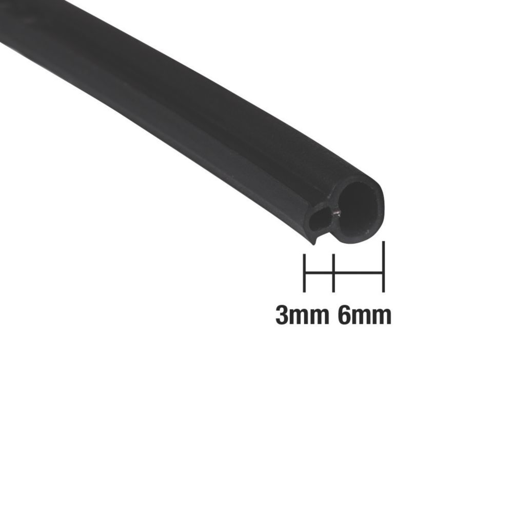 Joint pour portes et fenêtres en uPVC Stormguard noir 20m 
