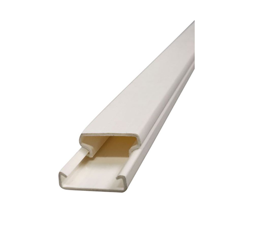 Goulotte blanche en PVC 20mm x 10mm x 2m 