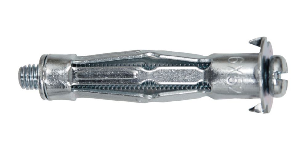 Fixations murales en acier pour cloisons creuses Fischer M4 x 32mm, lot de 2