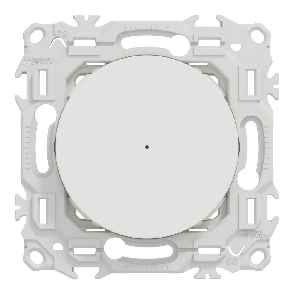 Poussoir connecté zigbee 1 poste Schneider Electric Wiser Odace blanc