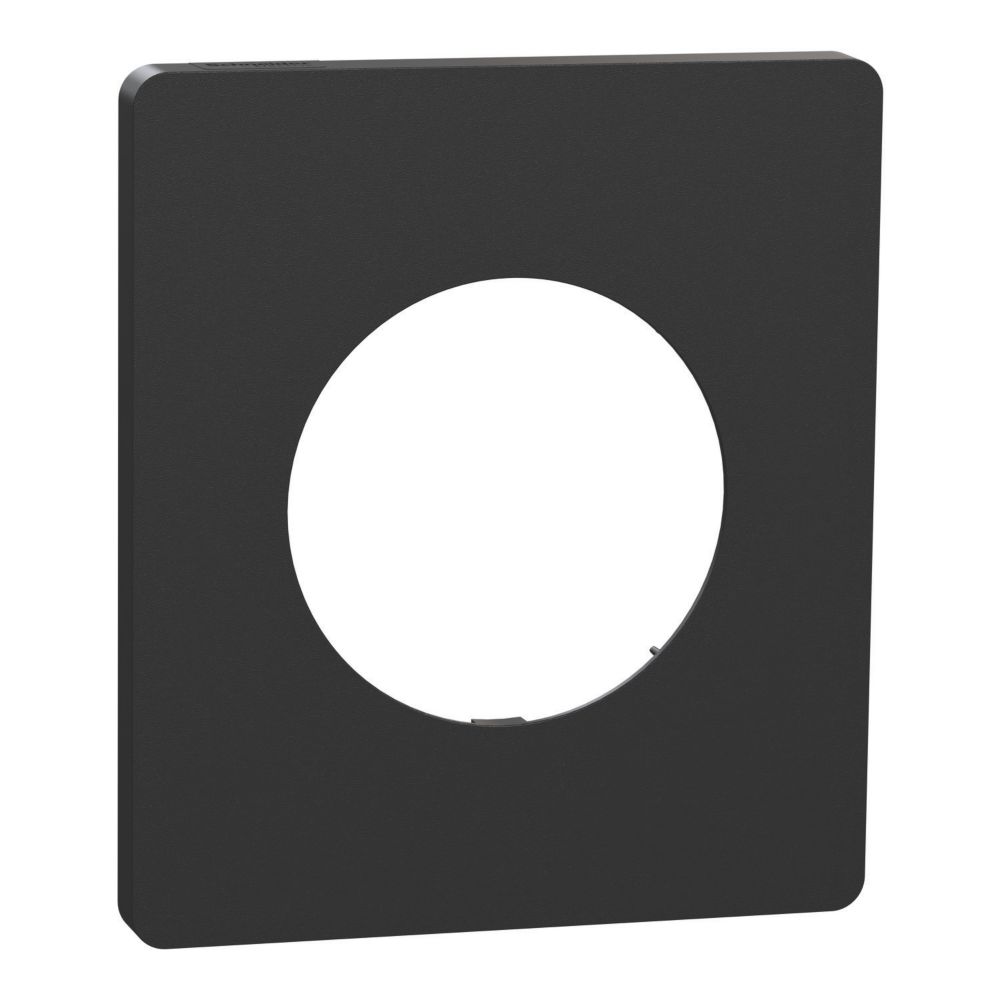 Plaque de finition en saillie 1 poste Schneider Electric Odace Architecte noir onyx