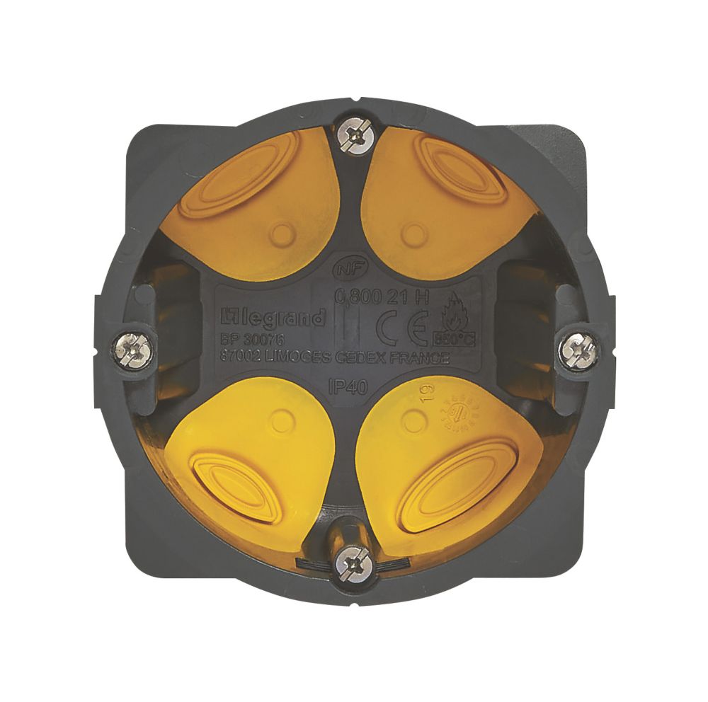 Boîte à encastrer affleurante pour cloison sèche 4 modules Legrand Eco Batibox, 40mm, 1 pièce