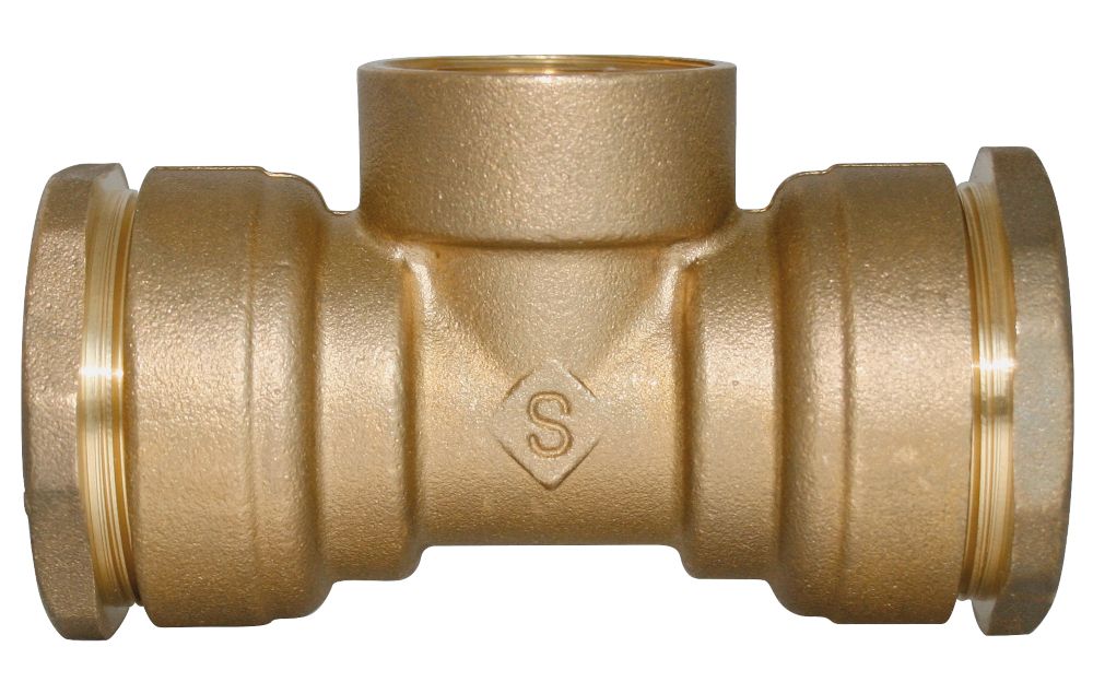 Raccord en T adaptateur à compression en laiton Pronorm 20mm x F 1/2" x 20mm