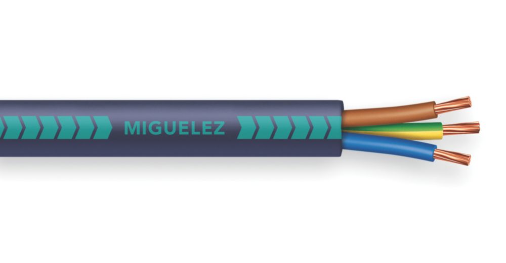 Câble électrique rigide Miguelez N1X6G3-R Bleu 6mm² LSZH, bobine de 50 M