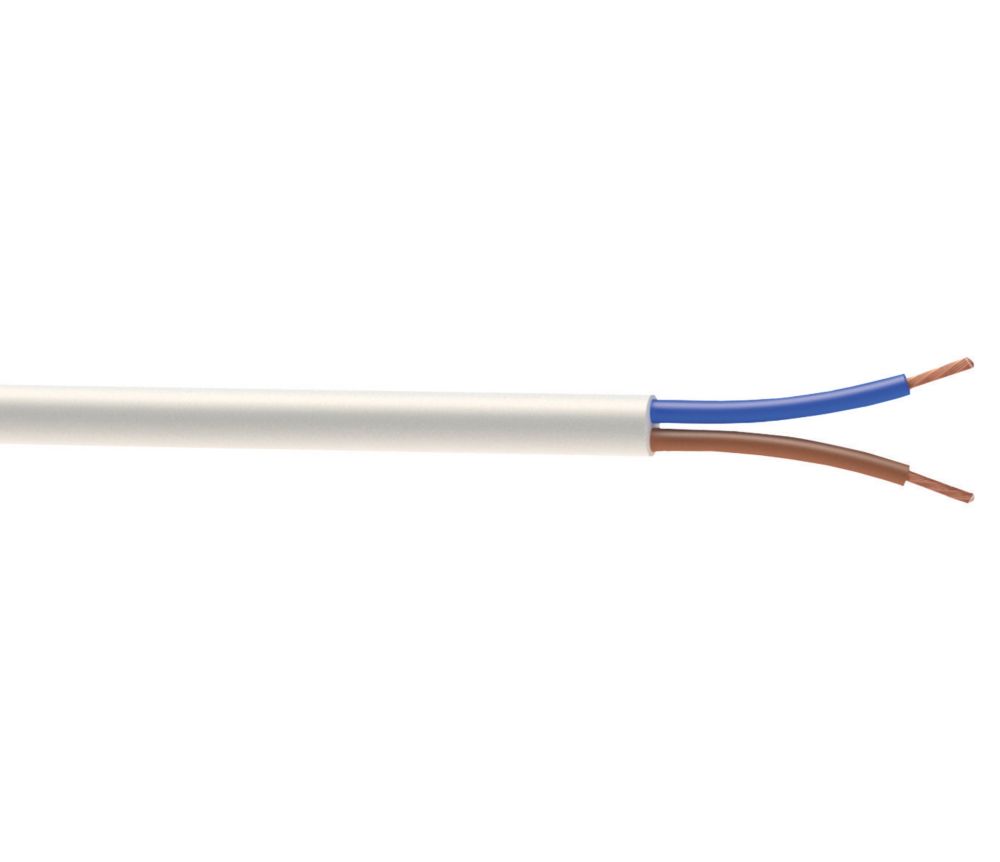 Câble électrique souple HO5VV-F 2x1,5 mm² 10m blanc