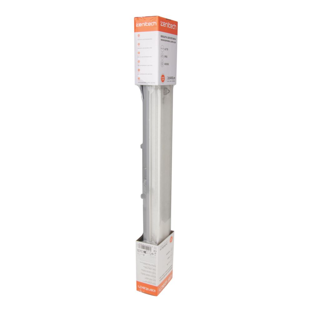 Réglette LED double Zenitech 4000K 18W 1890lm 60cm IP65