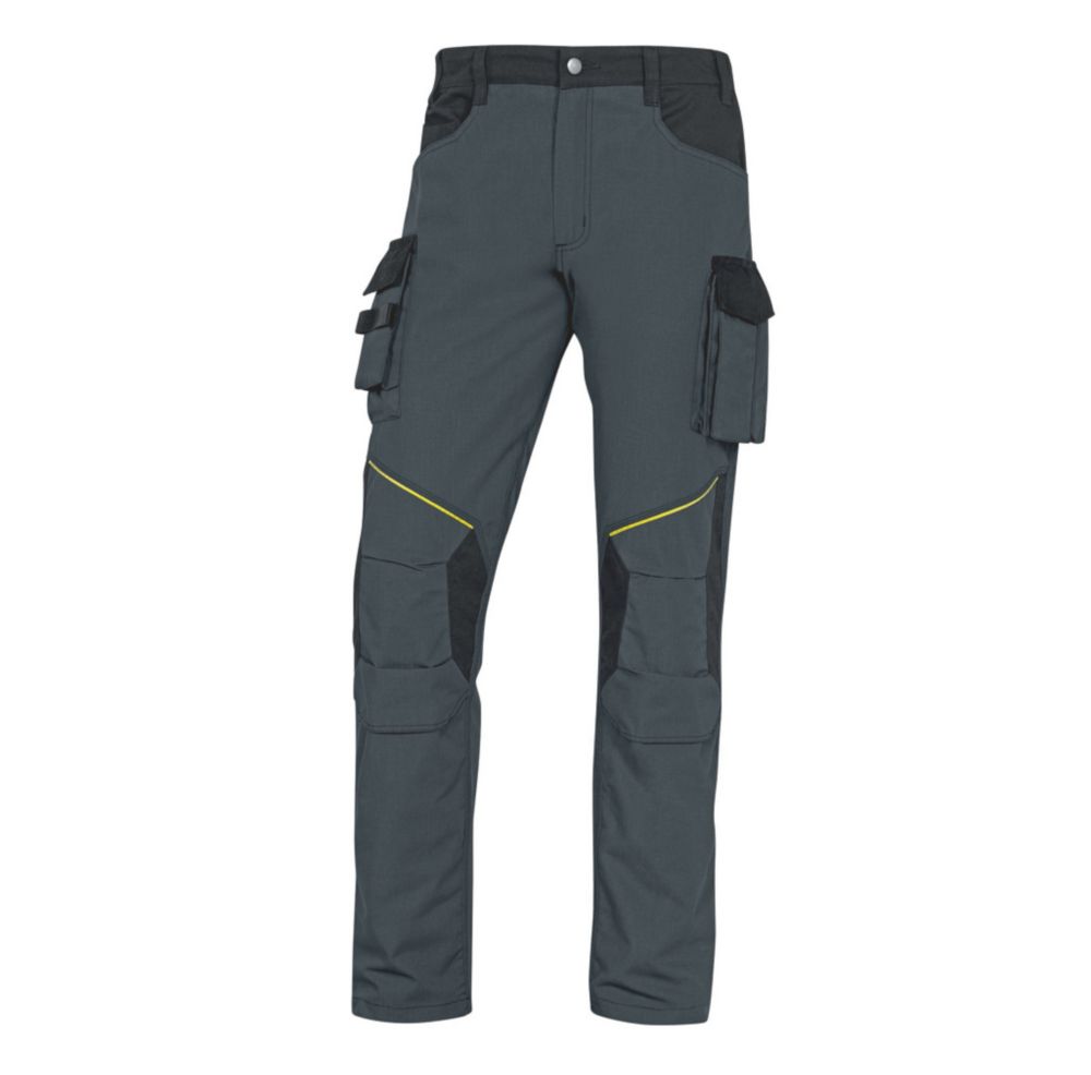 Pantalon de travail extensible MCPA2STR Delta Plus gris/noir, taille 54-56 longueur 85cm