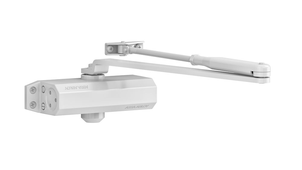 Ferme Porte DC110 ASSA ABLOY à bras compas multiforce 2-3-4, Blanc