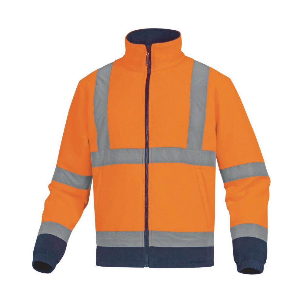 Veste polaire haute visibilité Delta Plus orange/bleu marine, taille XXL