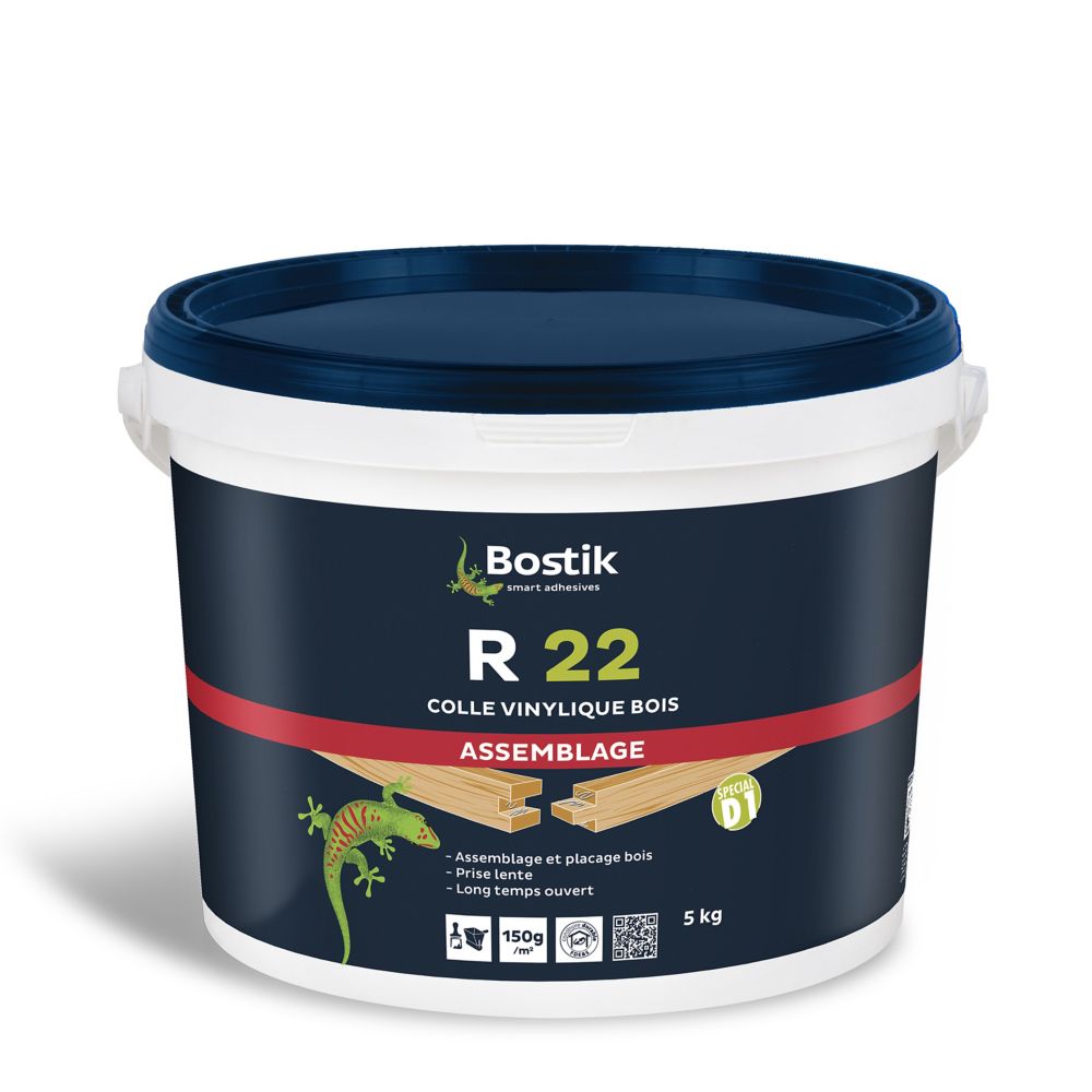 Colle à bois à prise lente D1 5kg Bostik