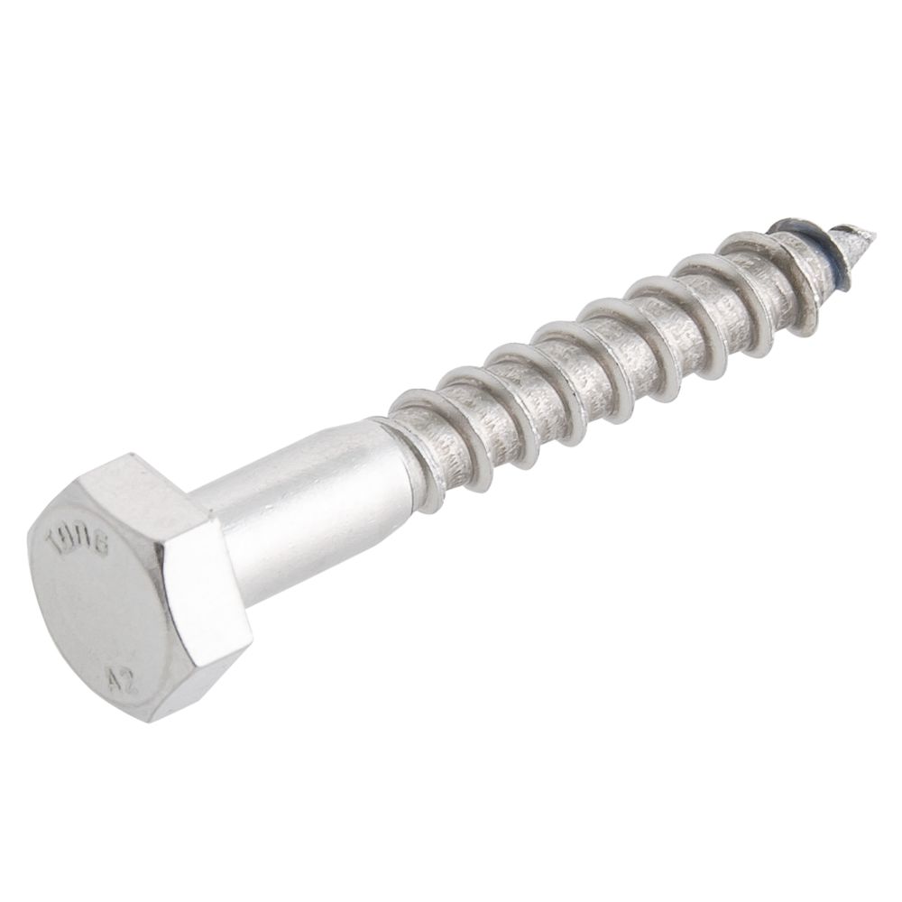 10 tirefonds Easydrive A2 acier inoxydable 10 x 70mm