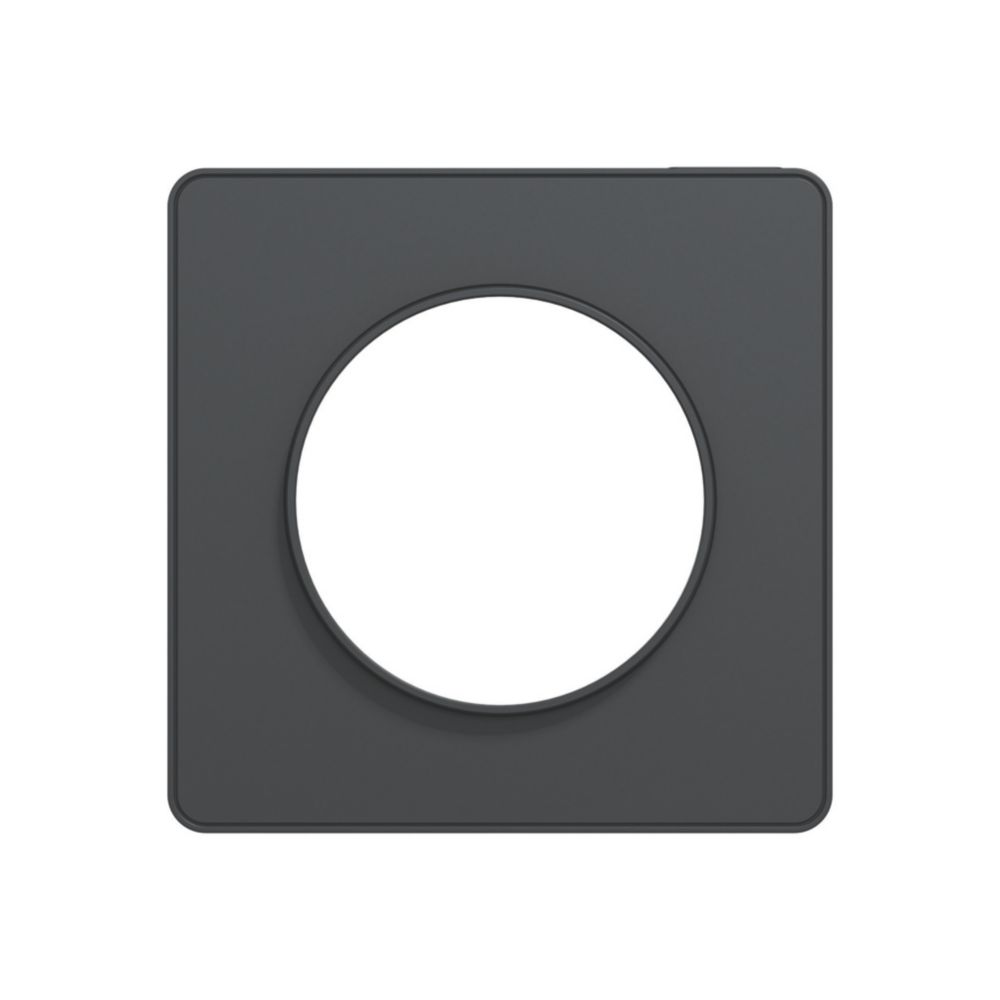 Plaque de finition 1 poste Odace Touch Anthracite Schneider