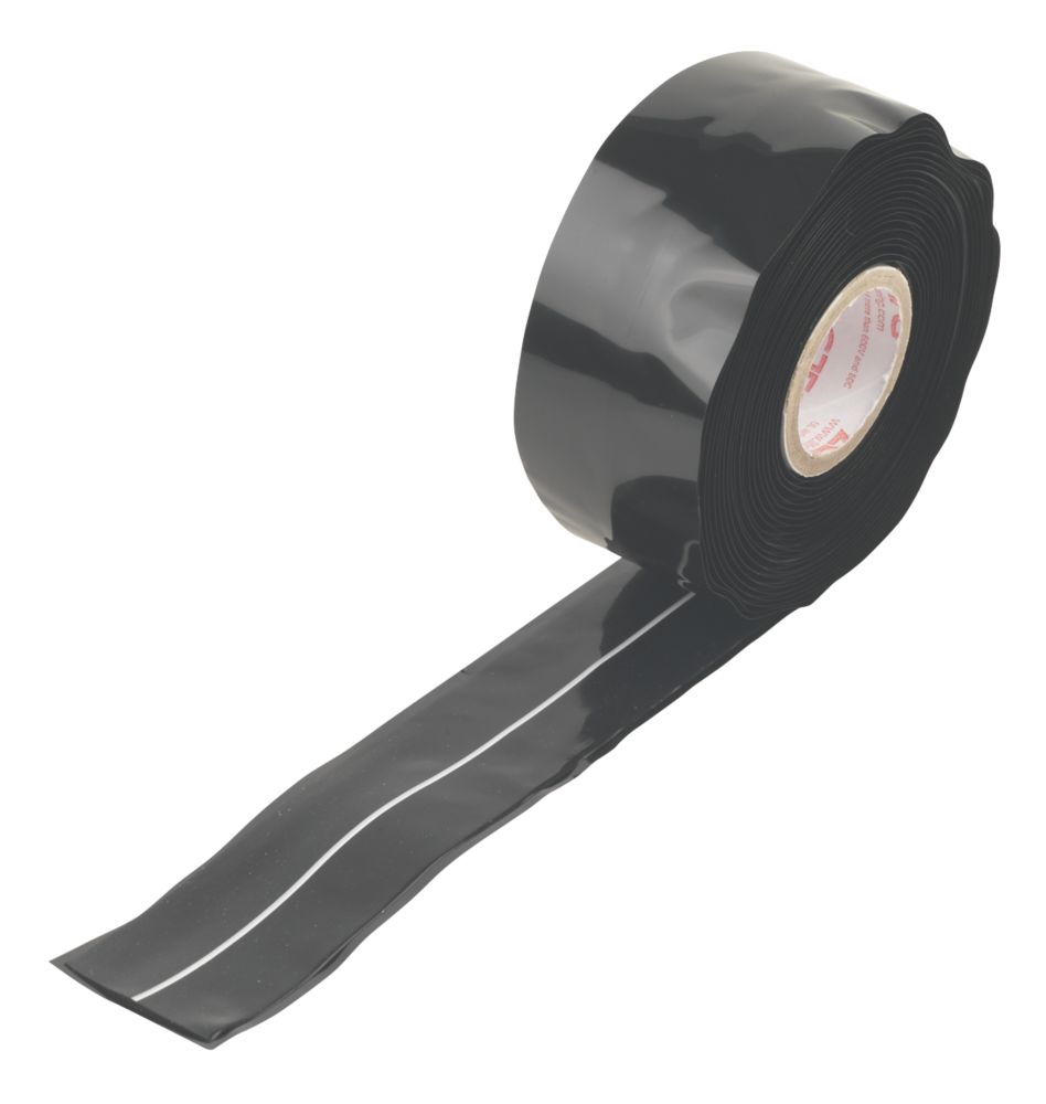 Ruban de compression auto-fusible noir 3,6m x 25mm