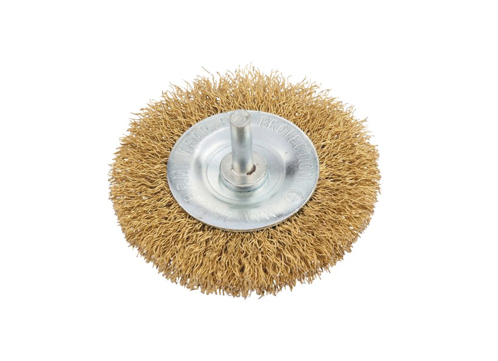 Brosse boisseau pour perceuse à fils à queue ronde 75mm