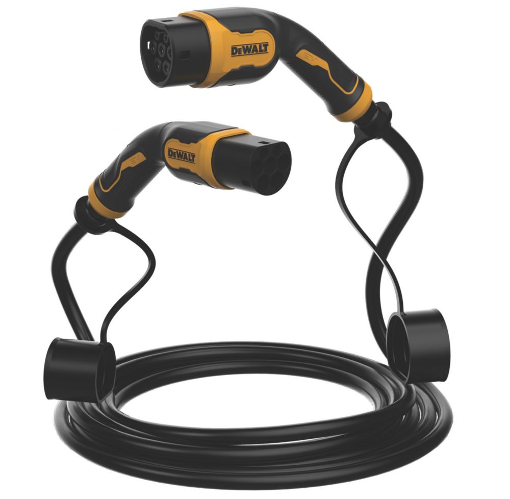 Câble de charge pour véhicule électrique DEWALT type 2 mode 3 de 5m, 32A 22kW triphasé