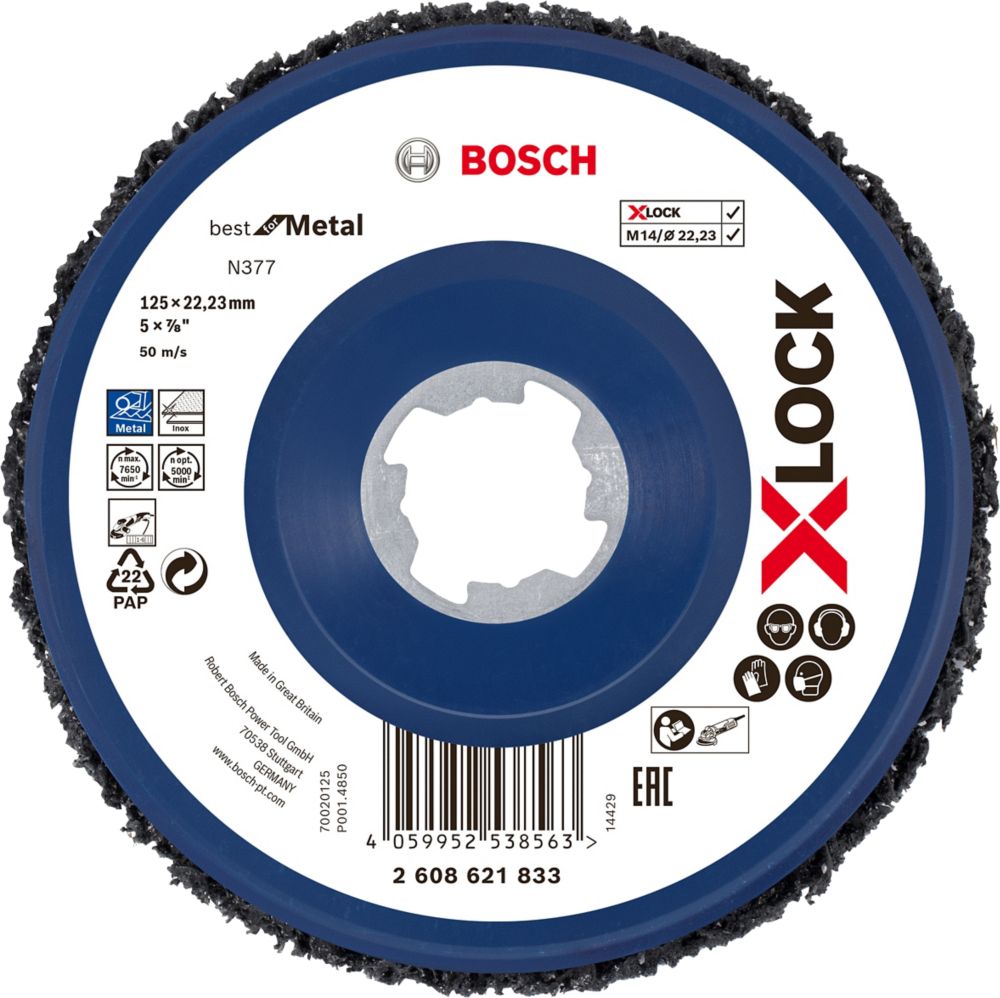 Disque à meuler 125 x 22,23mm grain 60 X-Lock N377 Bosch