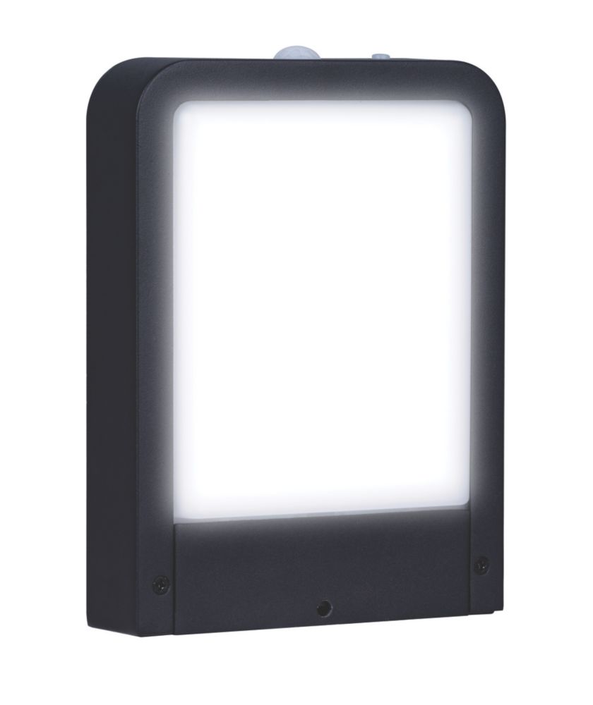 Applique murale extérieur solaire noire LED Luceco avec détecteur 400lm