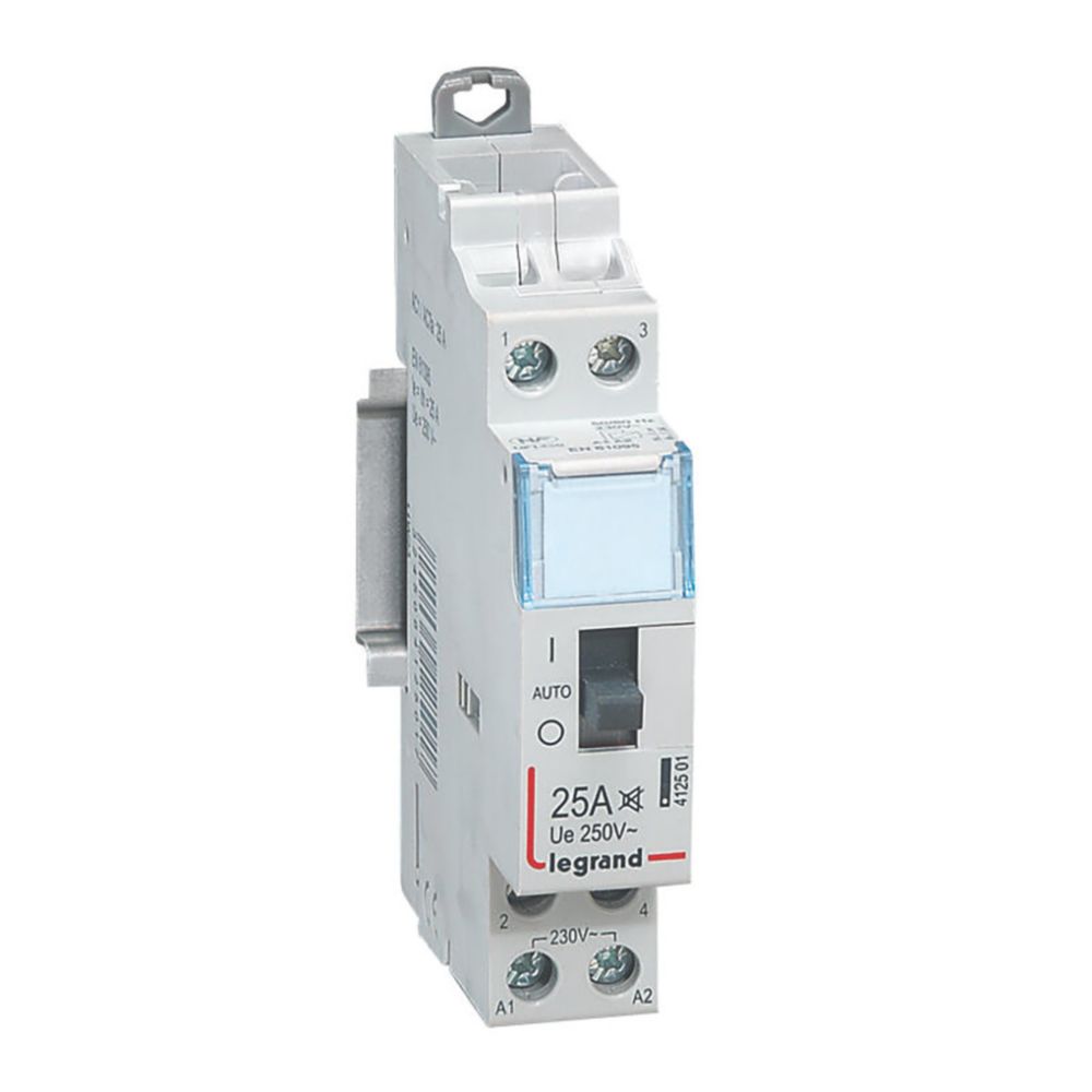 Contacteur pour tarif heures creuses NO 25A 1P+N triphasé à monophasé Legrand LEG-092701