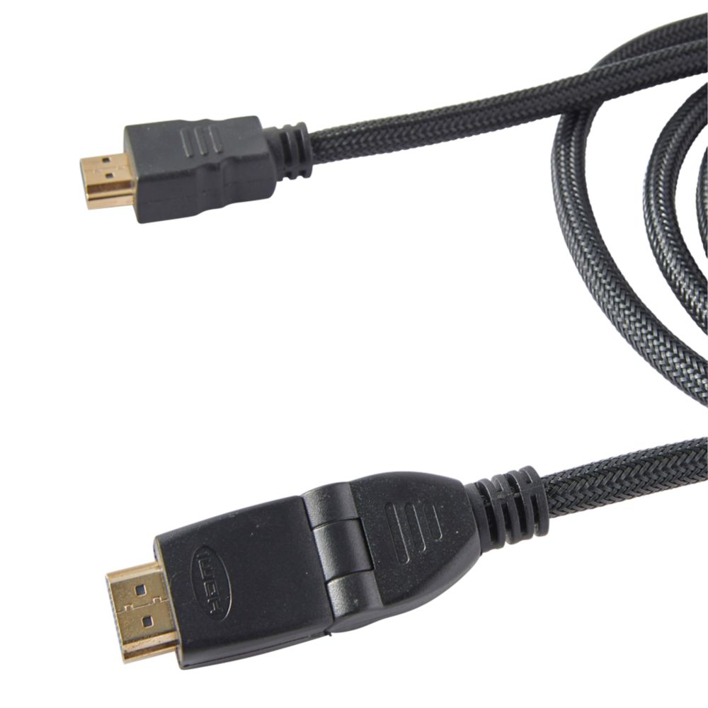 Câble HDMI 4K coudé avec fiche or Blyss, 1,5m Câbles et fils