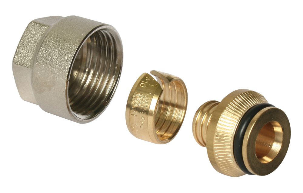 Raccord laiton à compression pour tube PER EK 3/4" x 16mm Fixoconnect