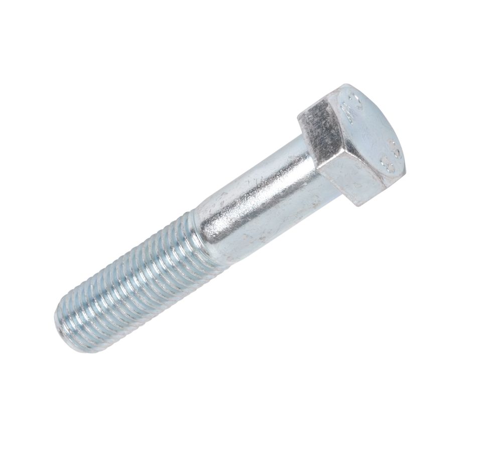 Vis à métaux en acier à tête hexagonale à haute résistance zingué brillant Easyfix M16 x 80mm, lot de 25