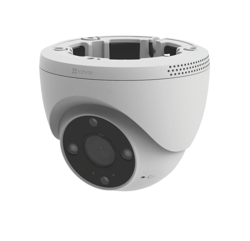 Caméra Wi-Fi d'intérieur et d'extérieur pour domicile intelligent dôme sans fil blanc électrique 2K EZViz H4 2K 