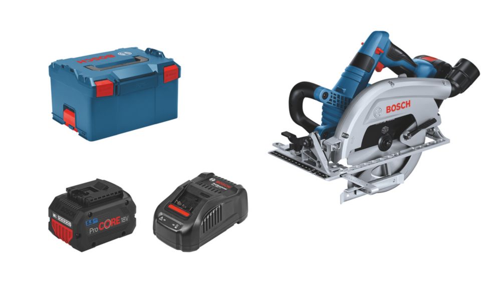  Scie circulaire sans fil Brushless Bosch 06016B9002 190mm 18V 2 x 5.5Ah Li-Ion ProCORE18V
