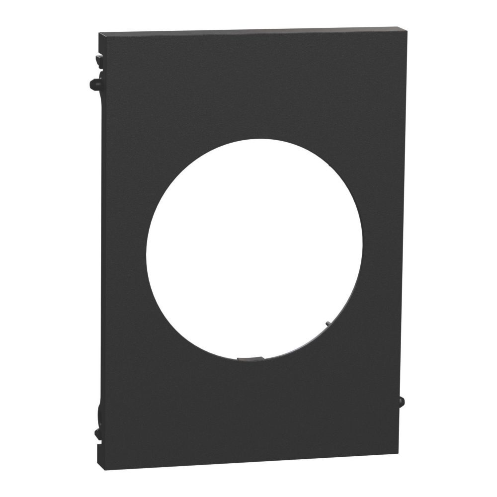 Plaque de finition centrale en saillie 1 poste Schneider Electric Odace Architecte noir onyx