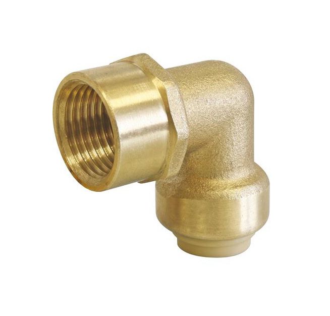 Raccord coudé à 90° adaptatif à emboîter en laiton Somatherm 14mm x 15/21 - 1/2" 