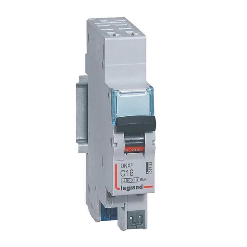 Disjoncteur 16A type C Auto 4,5kA 1P+N DNX3 Legrand