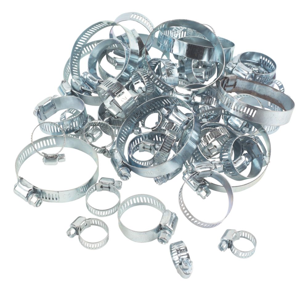 Assortiment de 60 colliers de serrage zingués bleus Easyfix