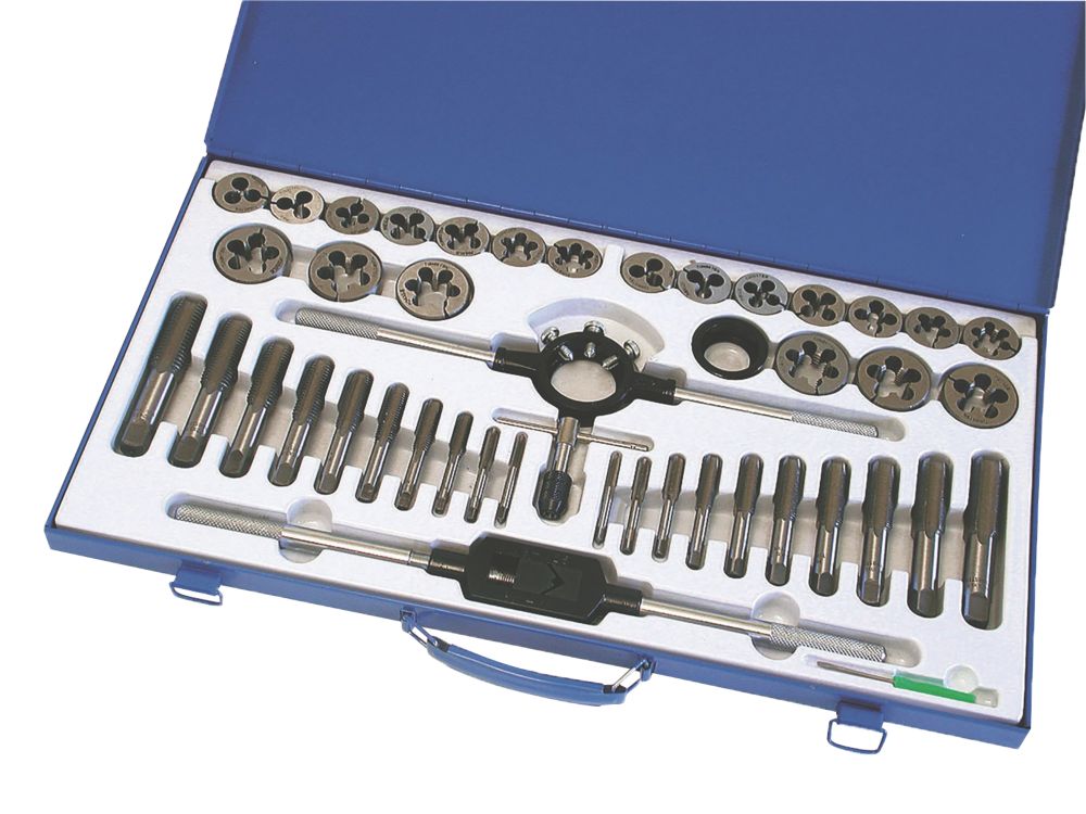 Assortiment de 45 tarauds et filières M6-M24 Hilka Pro-Craft