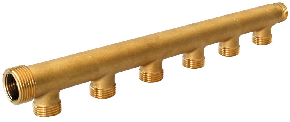 Collecteur sanitaire à 6 ports, adaptateur à compression en laiton Fixoconnect 20/27 - 3/4 x 15/21 - 1/2"