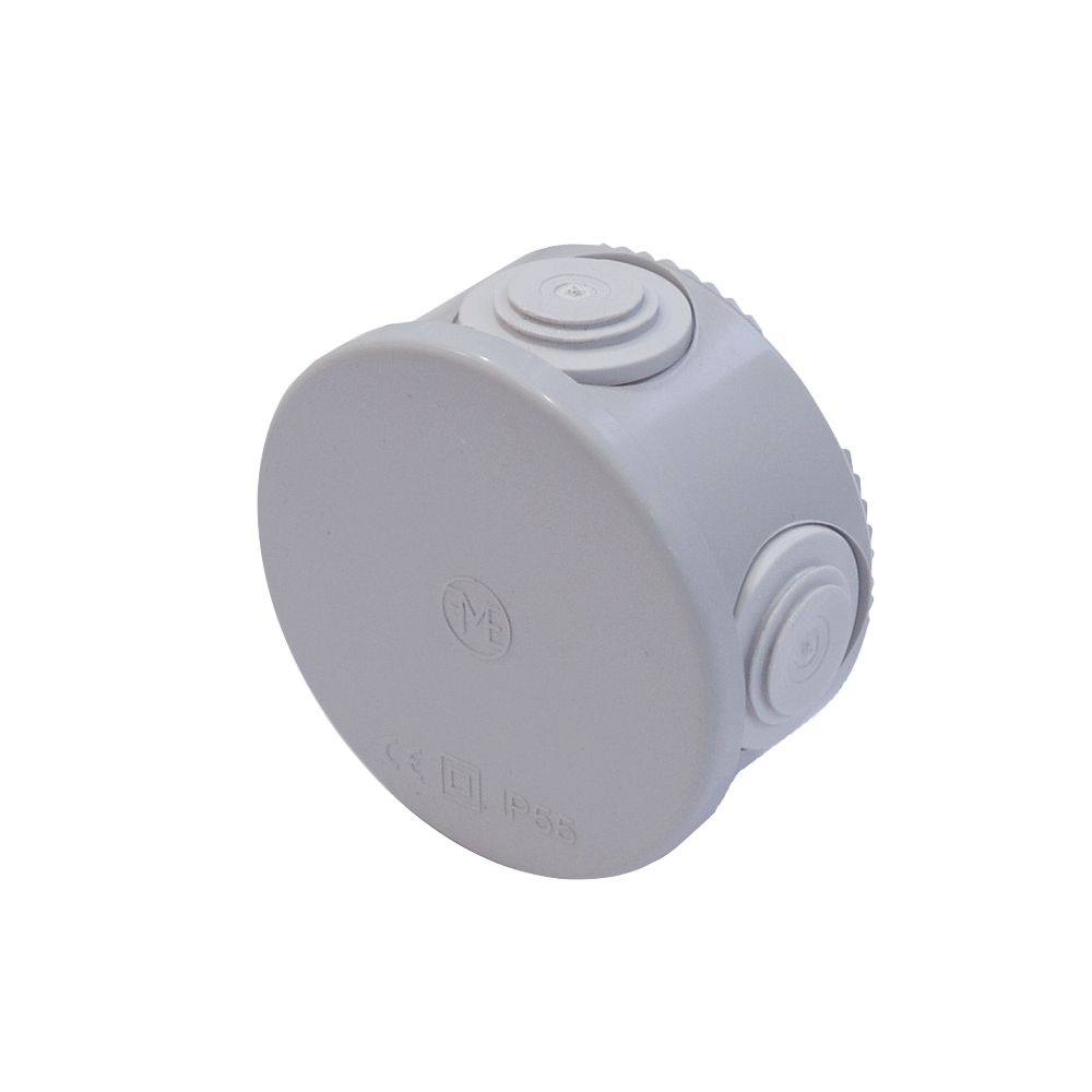 Boîte de dérivation ronde IP55 4 entrées diamètre 60mm profondeur 40mm Diall