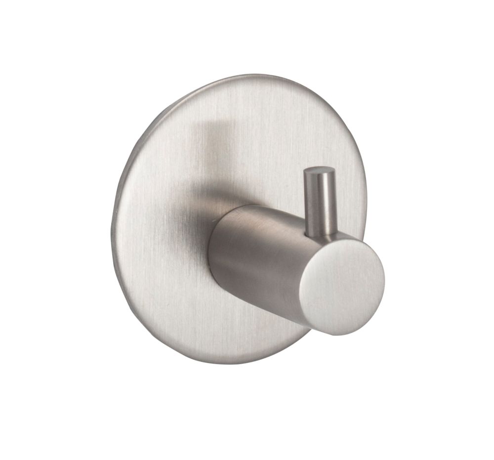 Patère simple Eclipse en acier inoxydable satiné 48mm 
