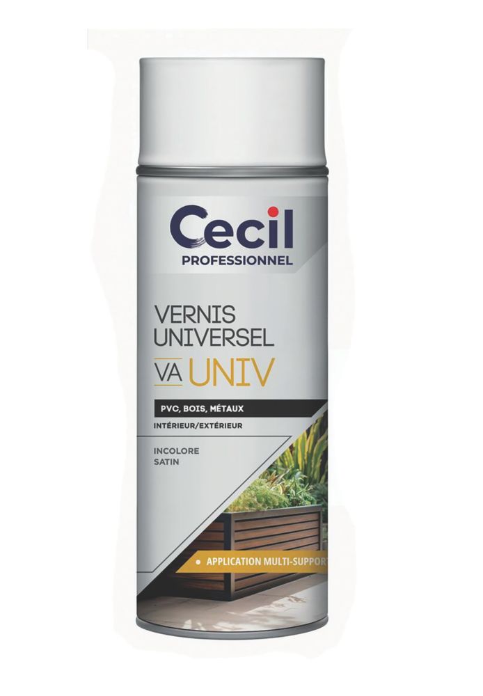 Vernis multisupports imperméable Cecil Professional 400ml transparent brillant
