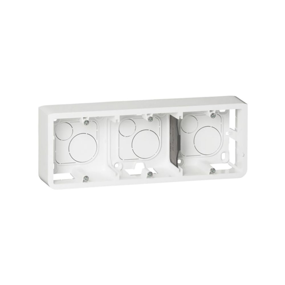 Cadre saillie 3 postes 3x2 modules Mosaic blanc Legrand