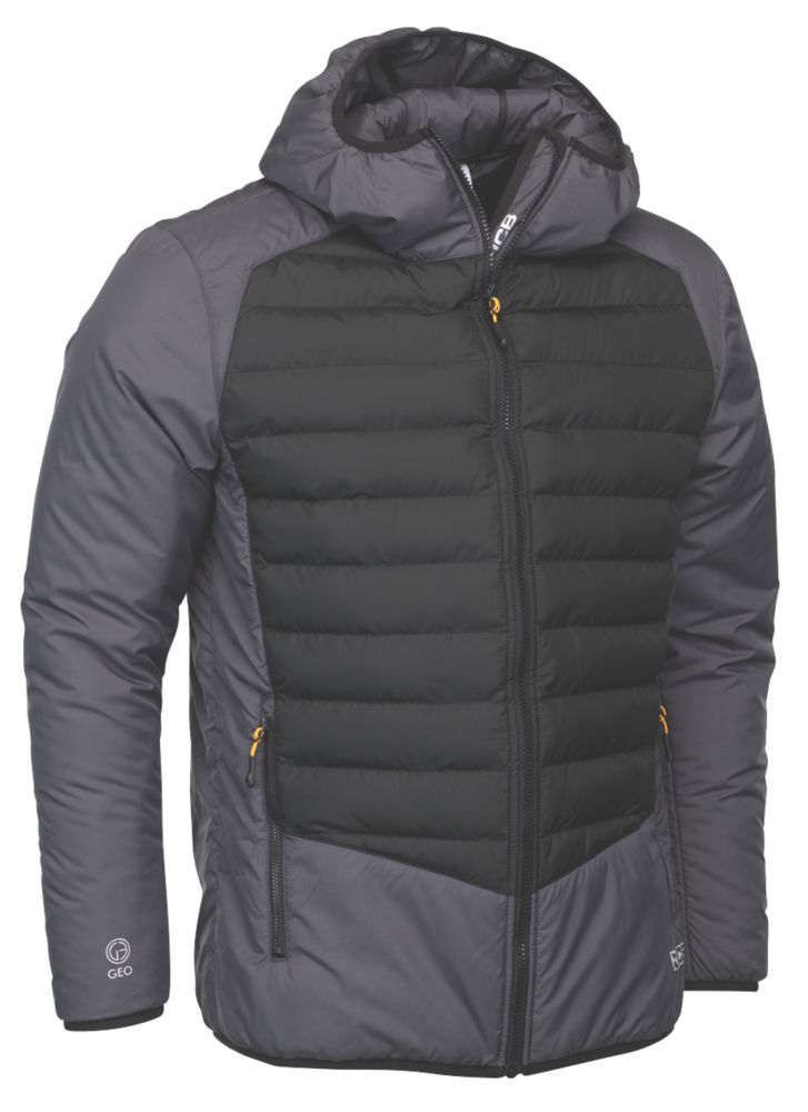 Veste de travail matelassée légère Geo Therm JCB D+22 gris/noir taille M