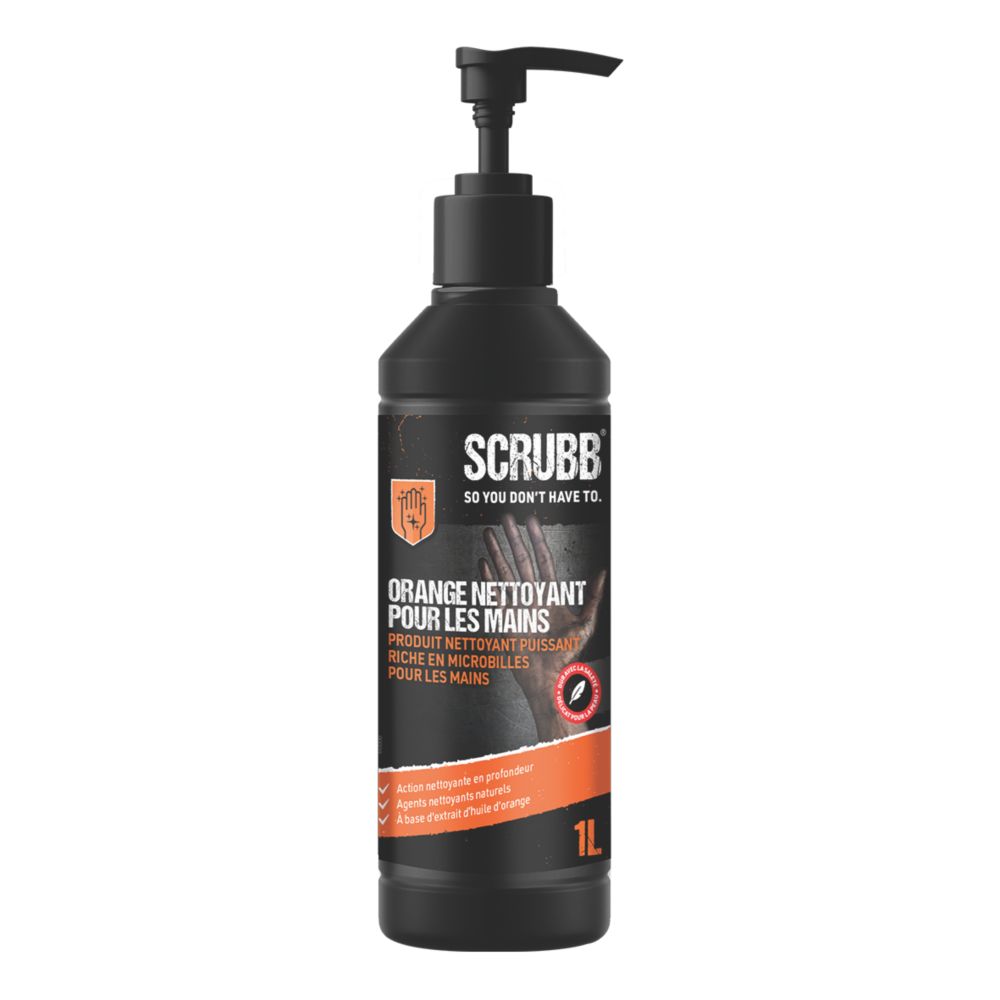 Nettoyant pour les mains orange à usage intensif Scrubb 1L 