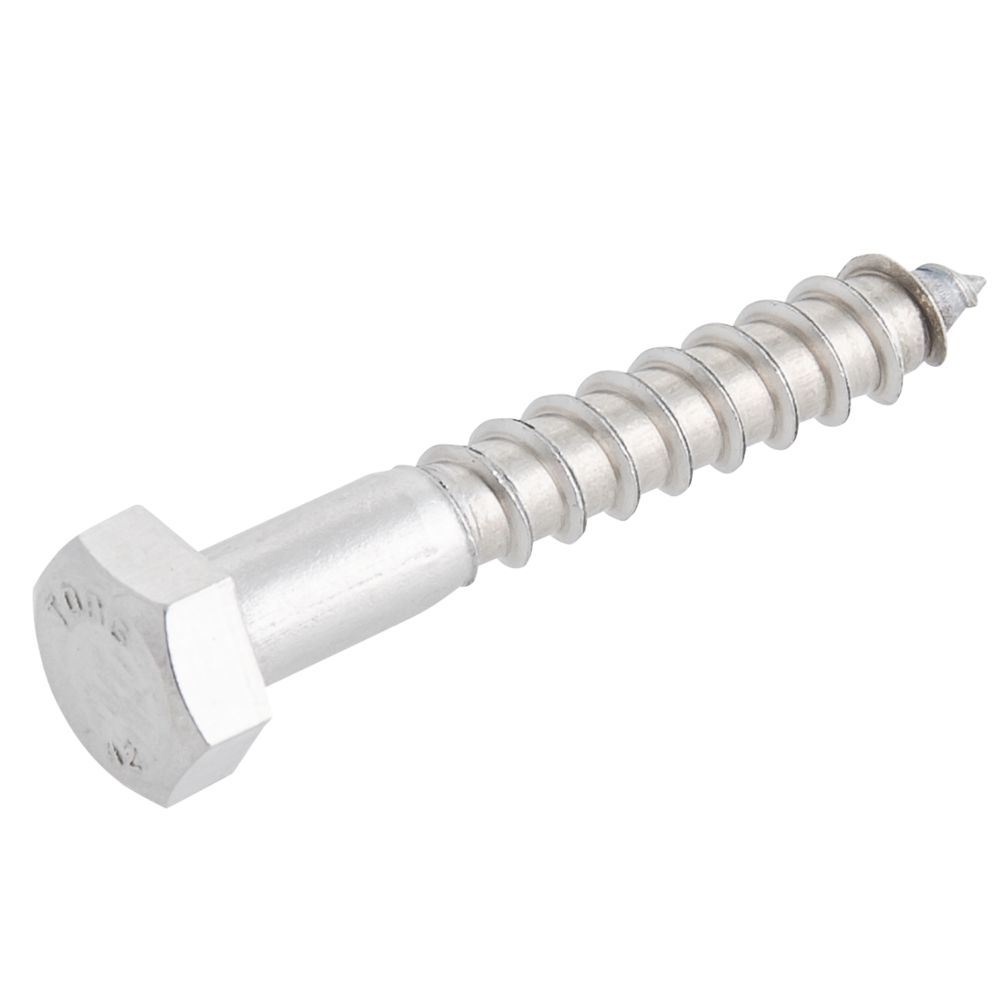 10 tirefonds Easydrive A2 acier inoxydable 8 x 50mm