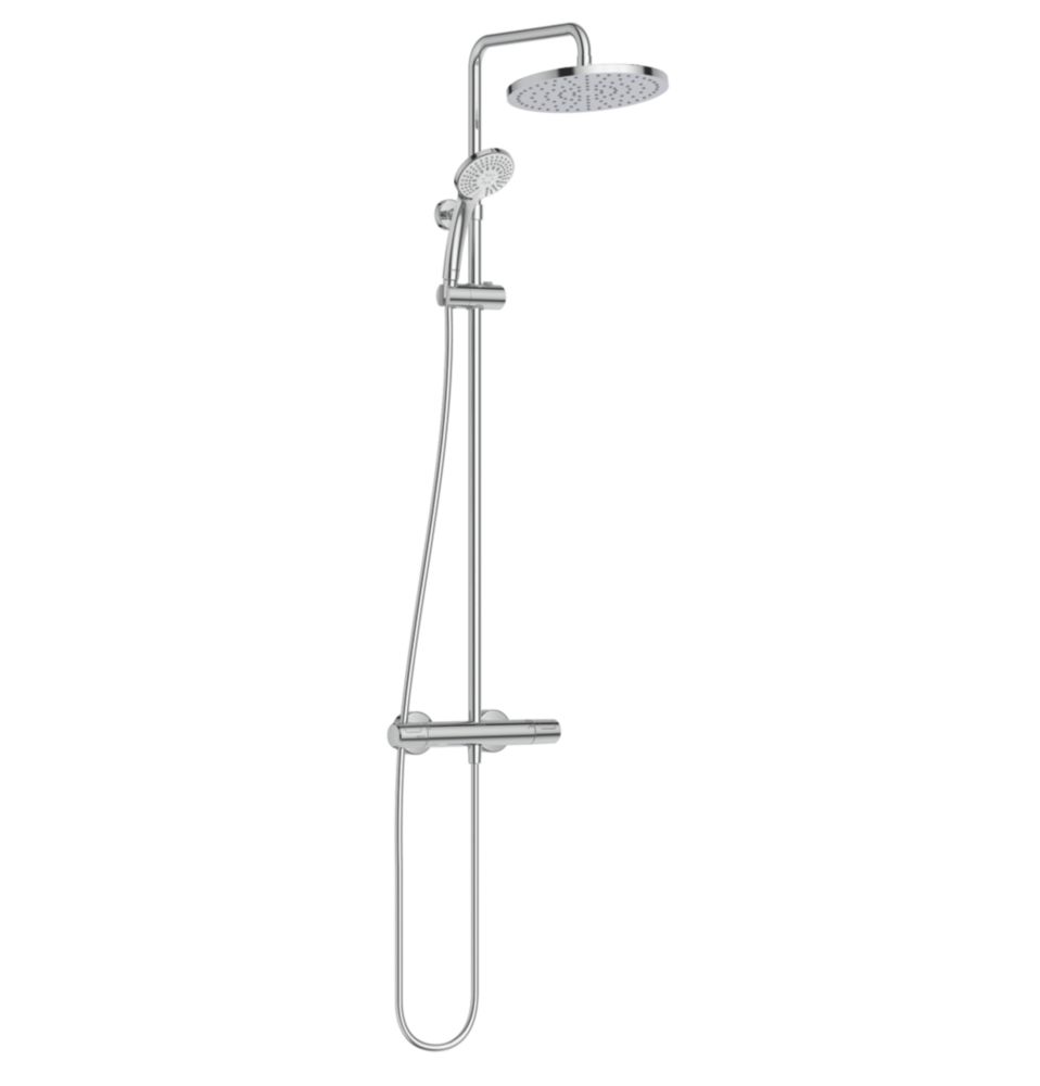 Colonne de douche thermostatique chromé exposé Olyos HP/Combi Porcher