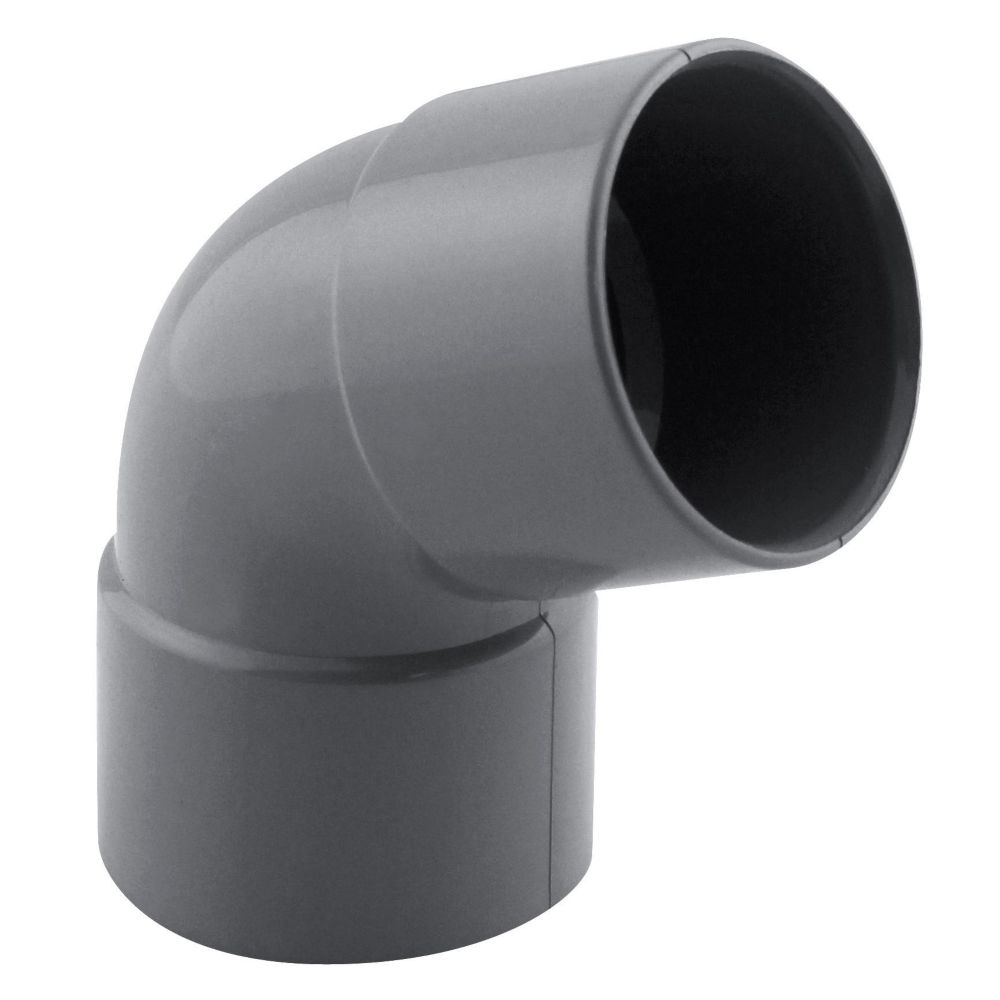 Coude PVC NF femelle à 67° 40mm à coller gris Fitt