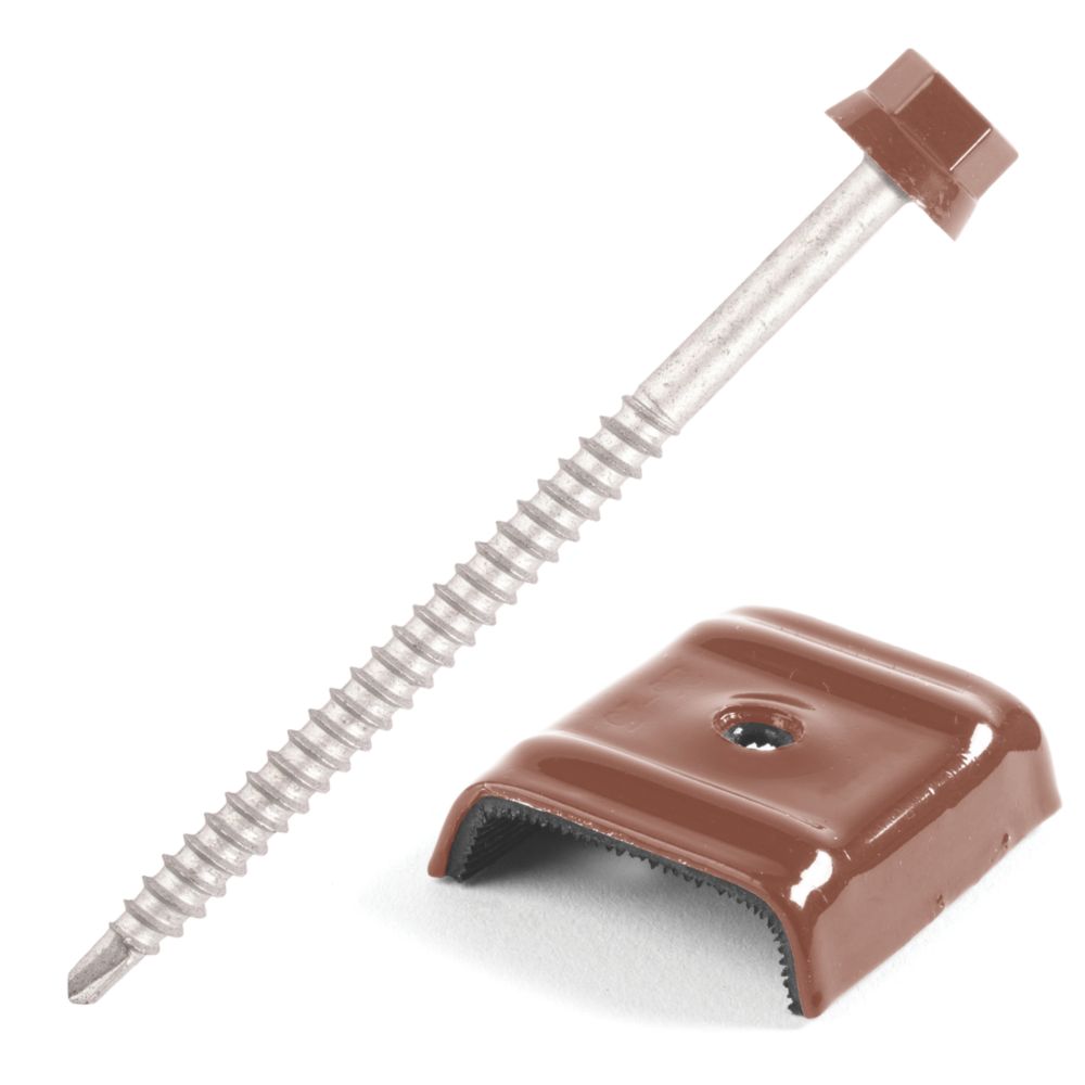 Vis de couturage de bacs métalliques autoperceuses Scell-It 6,3mm x 100mm 50 pièces