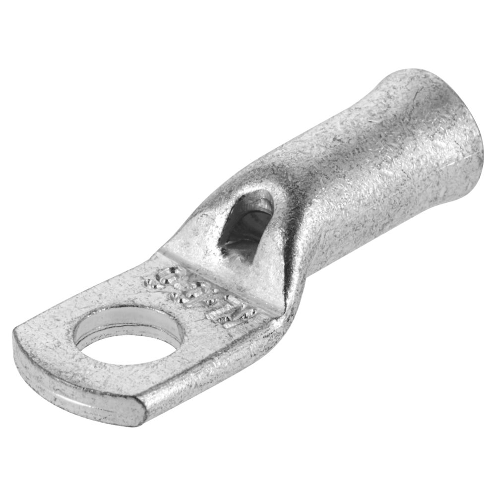 Cosses tubulaires droites à œillet métalliques non isolées M6 13mm Klauke, lot de 20