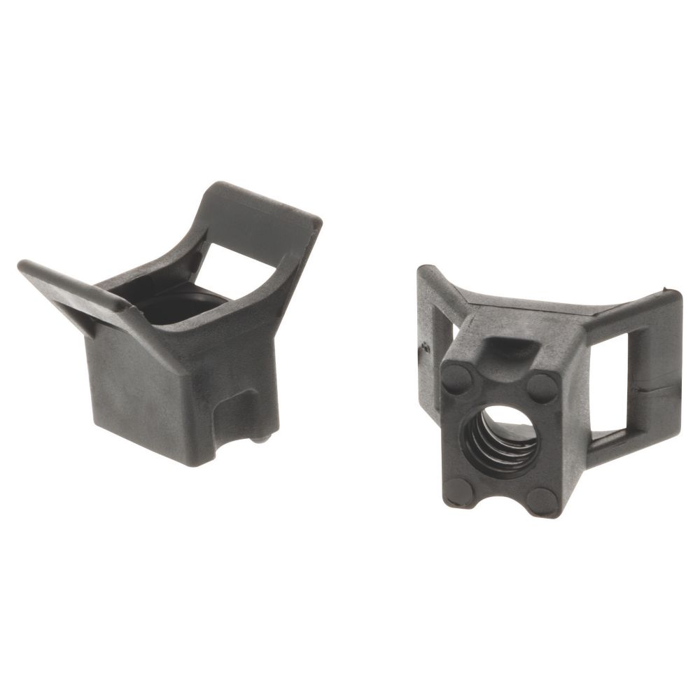 Bases de serrage à visser Klauke noires 14mm x 18mm, lot de 100