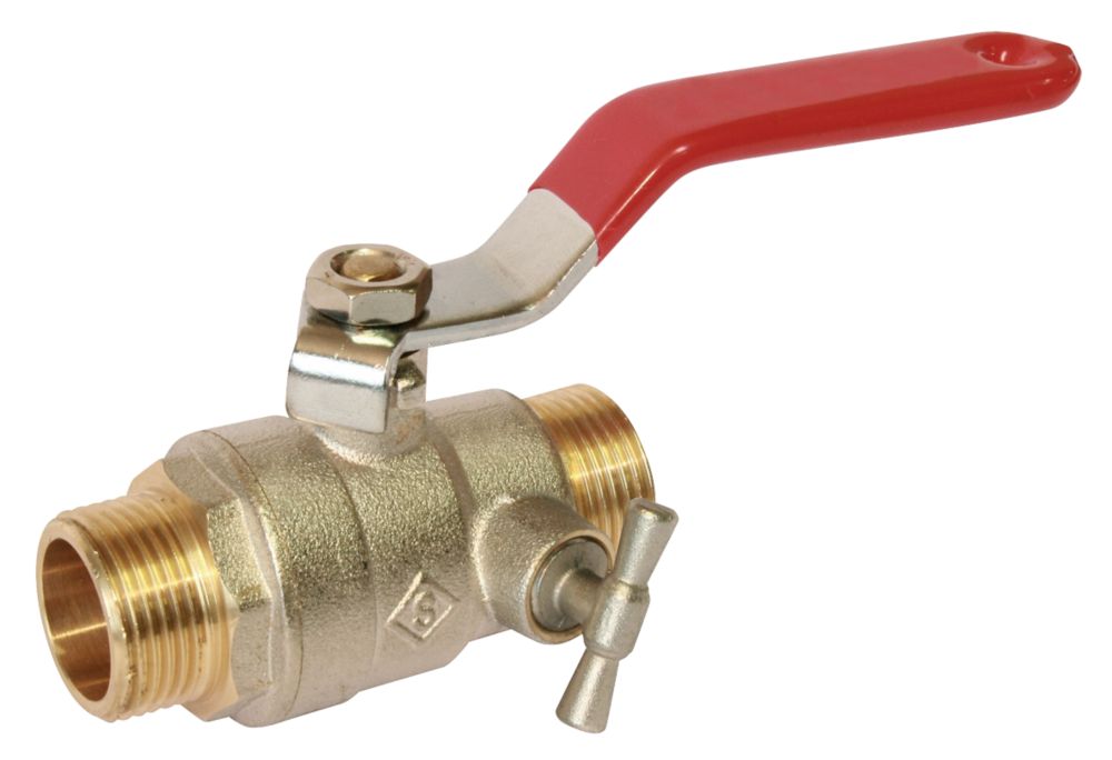 Vanne à sphère à purge manette plate MM 20/27 - 3/4" Pronorm