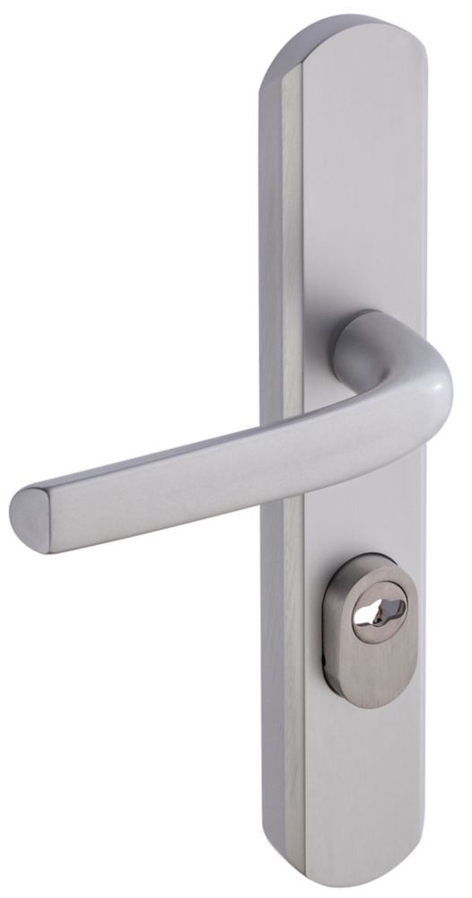 Paire de poignées de porte blindées Vachette SECUMAX ONE Aluminium anodisé argent