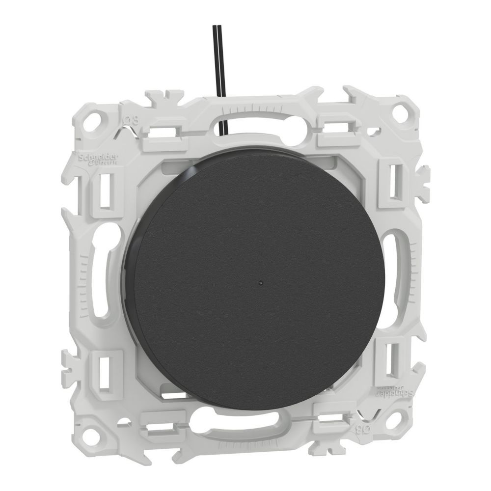 Va-et-vient ou poussoir lumineux 1 poste Schneider Electric Odace noir